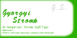 gyorgyi stromp business card